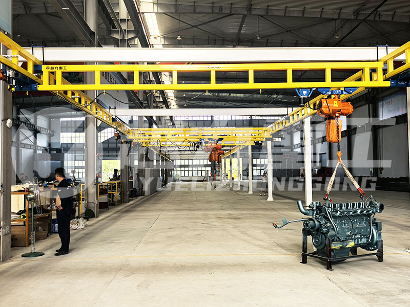 2吨刚性KBK起重机应用在重卡零部件生产线中